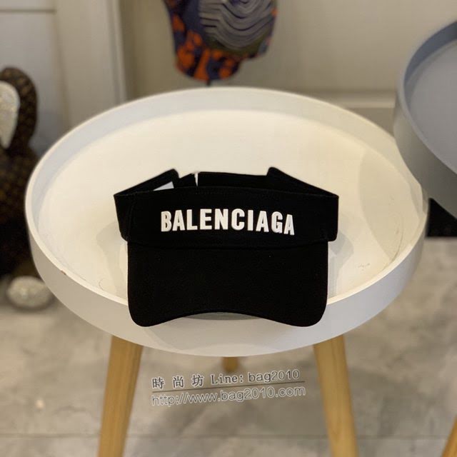 Balenciaga新品女士帽子 巴黎世家新款彩色純棉立體logo空頂帽遮陽帽  mm1665